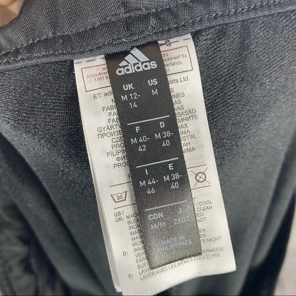 ADIDAS basic black straight leg pants Sz M - Picture 4 of 4